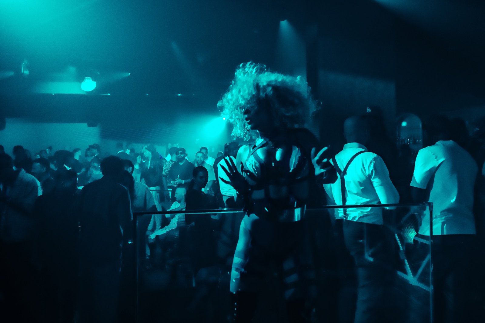 Arabic nightclub crowd and live entertainment in Dubai